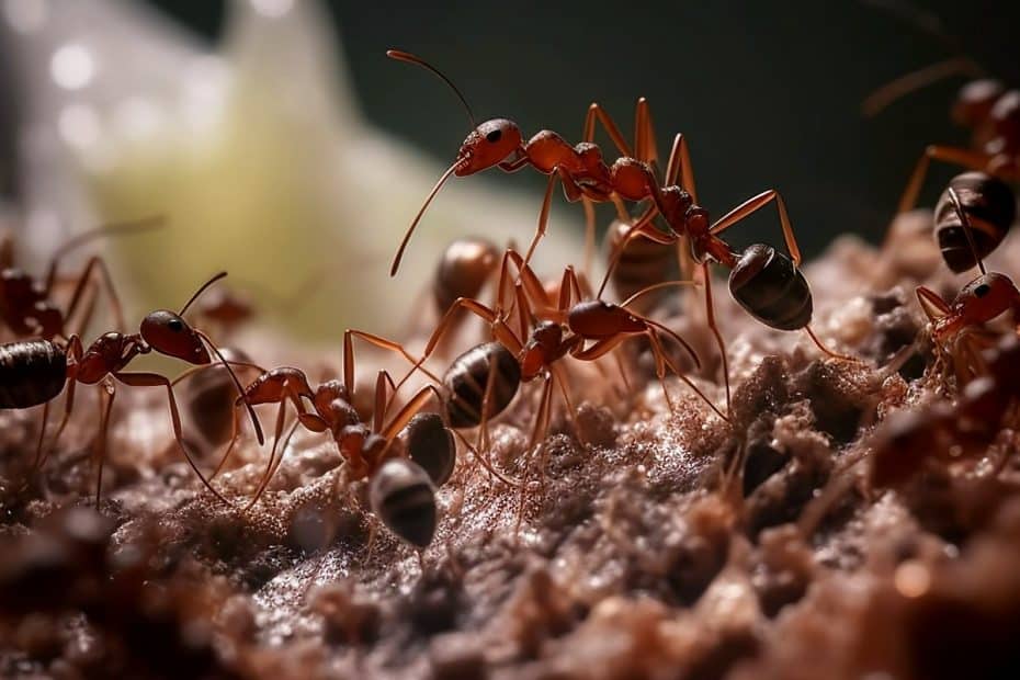 Une petite colonie de fourmis