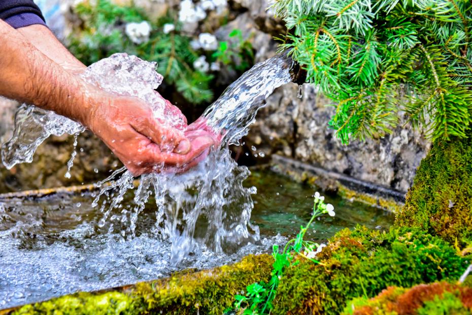 Eau dans le jardin