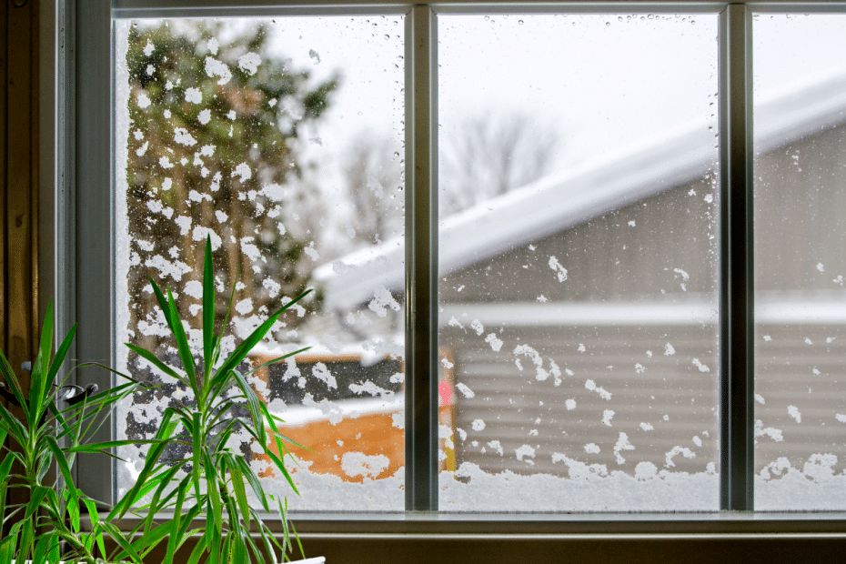 Fenêtre et neige